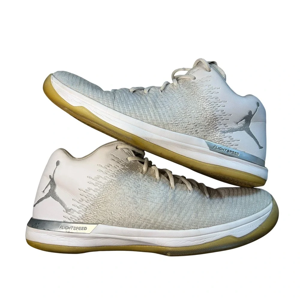Nike Air Jordan 31 Low Pure Money White Silver Sneaker Size 13 Y2K Streetwear
